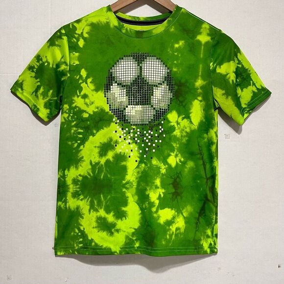 Athletic Works Green Soccer Graphic Tee   Boys Size L (10/12) - Picture 1 of 5